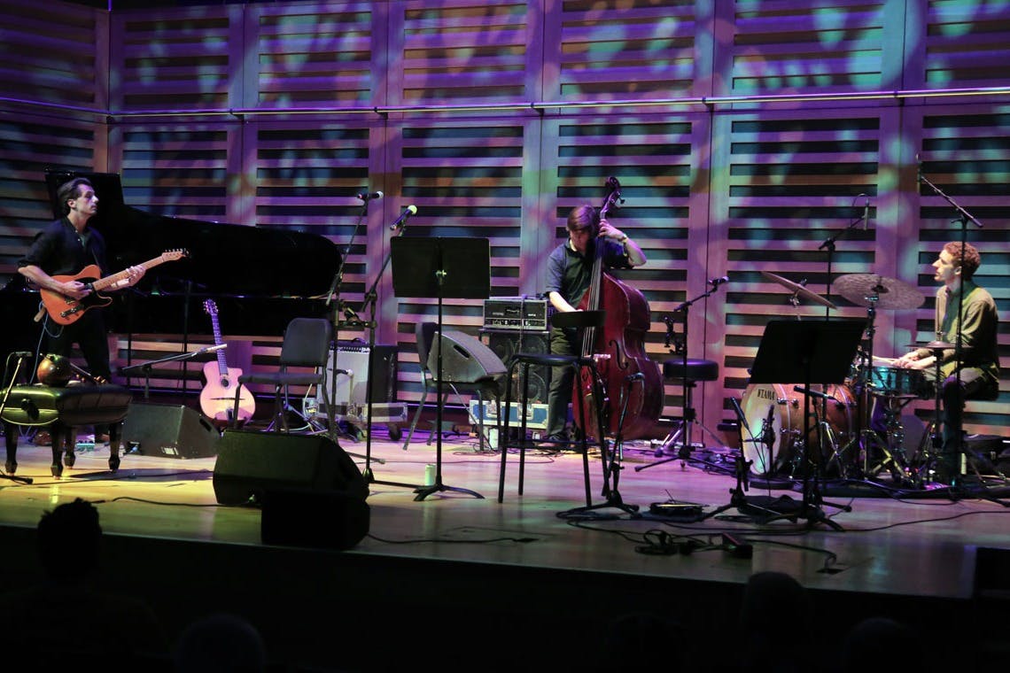 Matt Davies, Dave O'Brien, and Kourosh Kanani: Trio performance at Vaak Stage 2023.