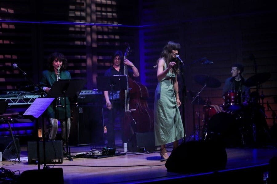 Borderless Harmony: Mona Matbou Riahi (left), Dave O'Brien, Aida Shahghasemi, and Matt Davies.