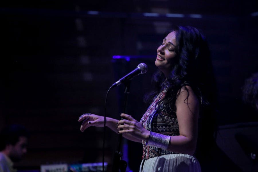 Basma Jabr's captivating Arab songs filling the air with enchantment.