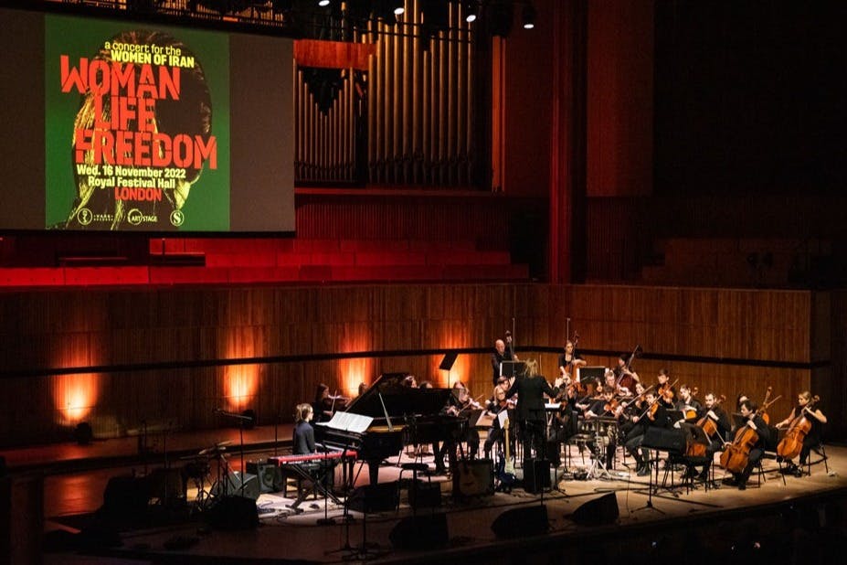 The London Contemporary Orchestra performing pieces by young Iranian musicians.