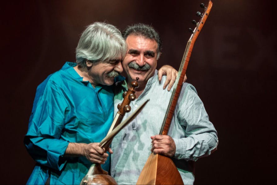 Kayhan Kalhor & Erdal Erzincan at Womex 2019 - Photo by Yannis Psathas